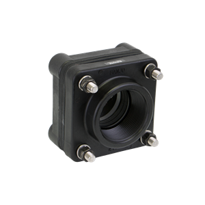 2" X 2" Full Port Threaded Bolted Tank Flange With EPDM Gasket