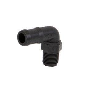 Pipe Fittings: MPT .5 x .75 Inch Hose Shank 90 Degree