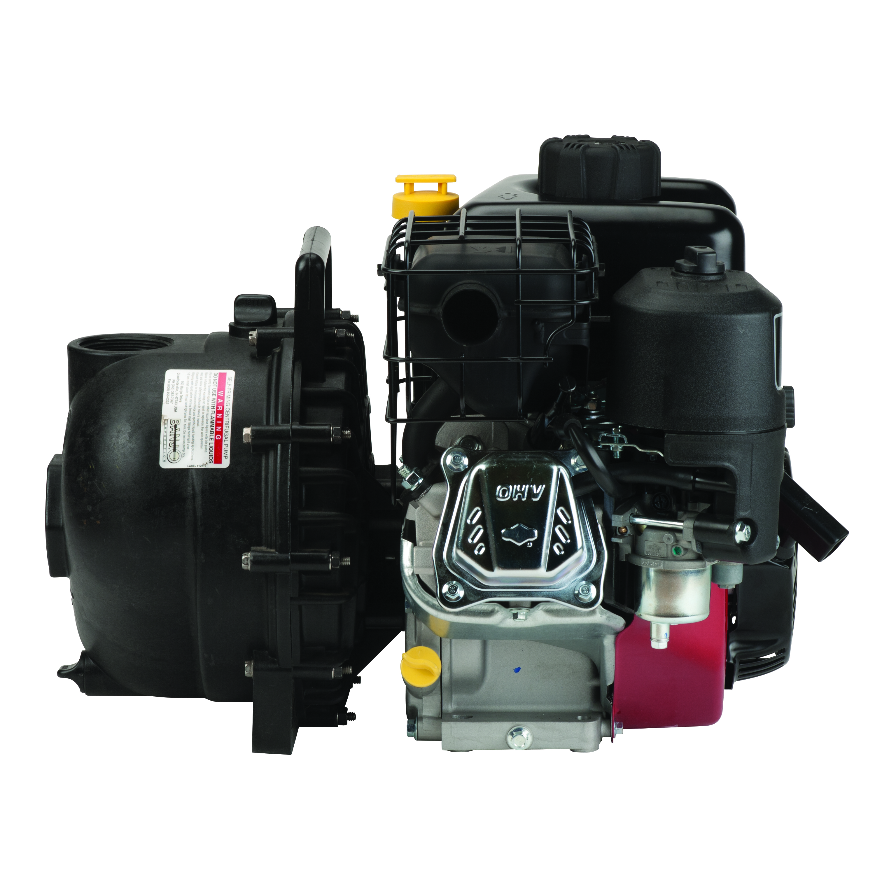 Polypropylene Centrifugal Pump: Gas Engine 6.5 HP Briggs 2 Inch