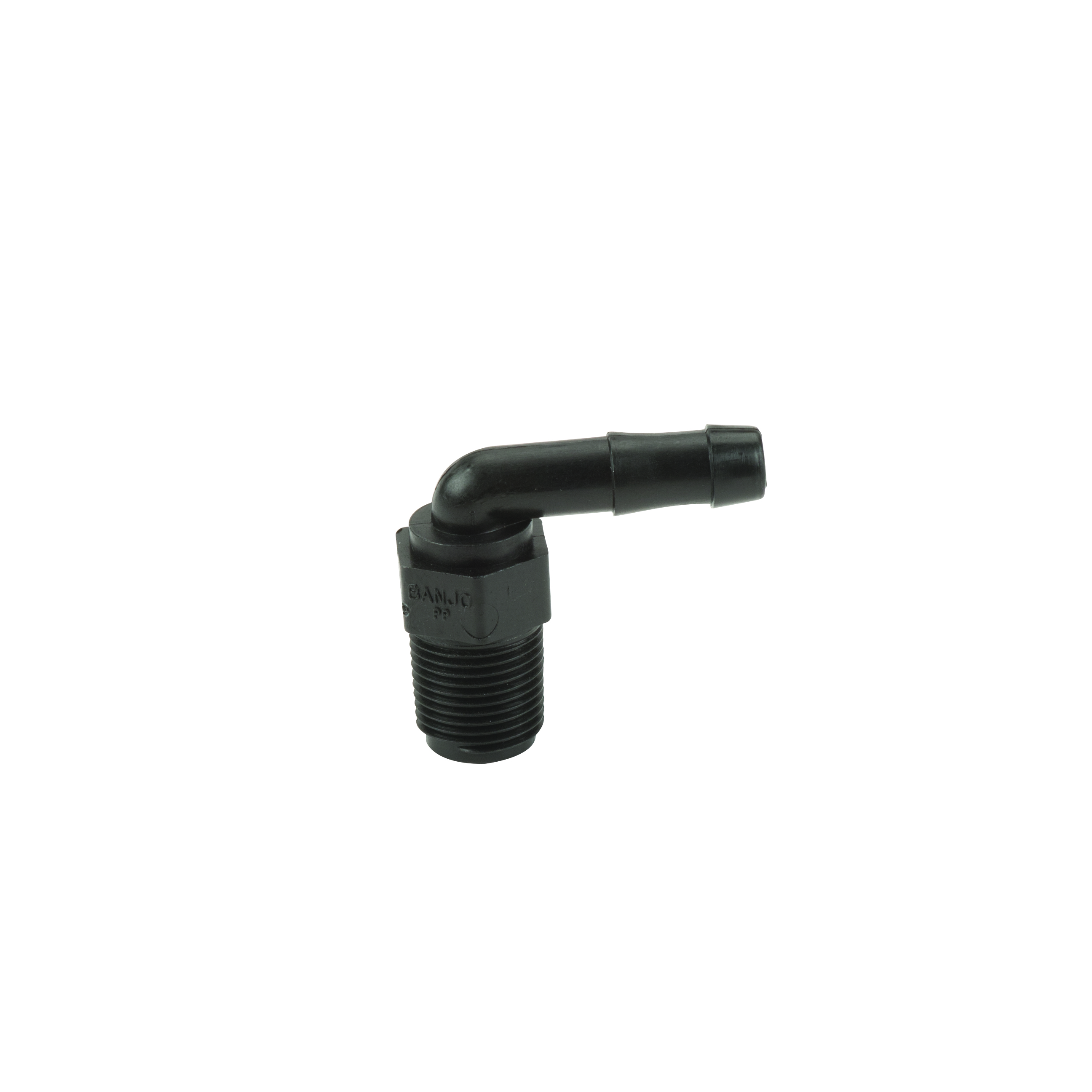 Pipe Fittings: MPT 3|8 x 3|8 Inch Hose Shank 90 Degree