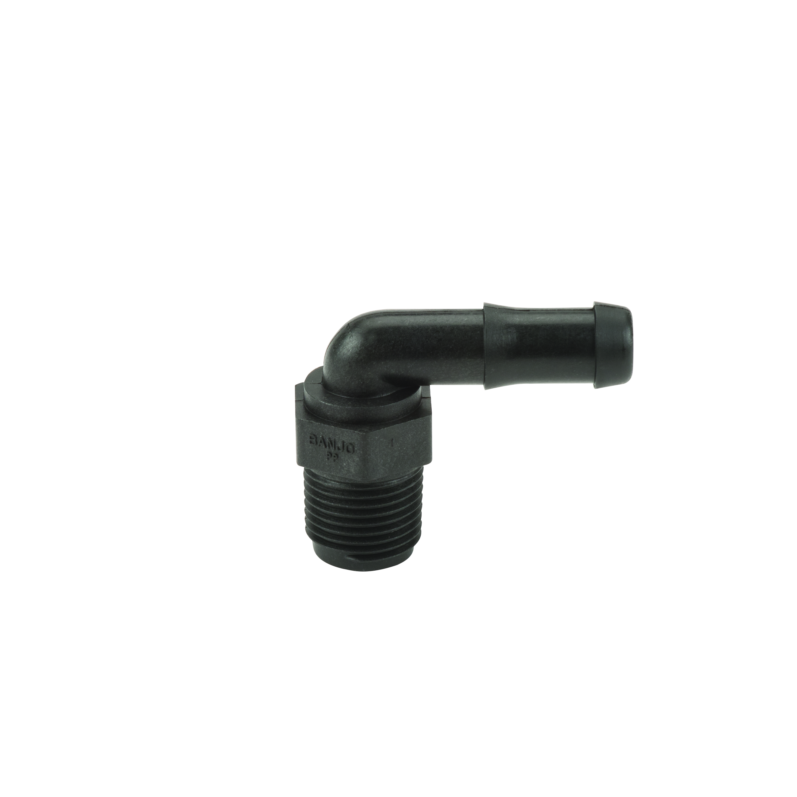 Pipe Fittings: MPT .5 x .5 Inch Hose Shank 90 Degree