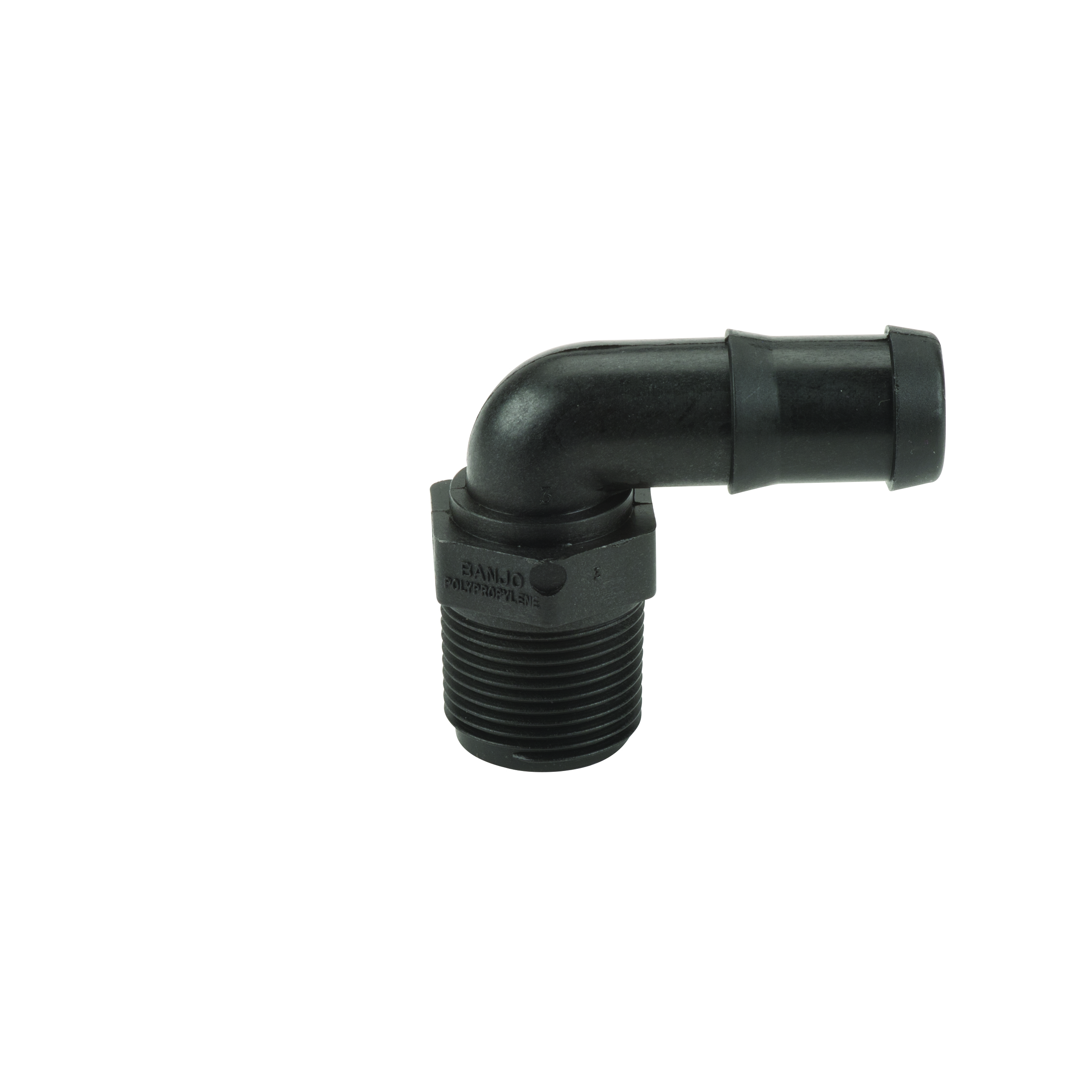 Pipe Fittings: MPT .75 x .75 Inch Hose Shank 90 Degree