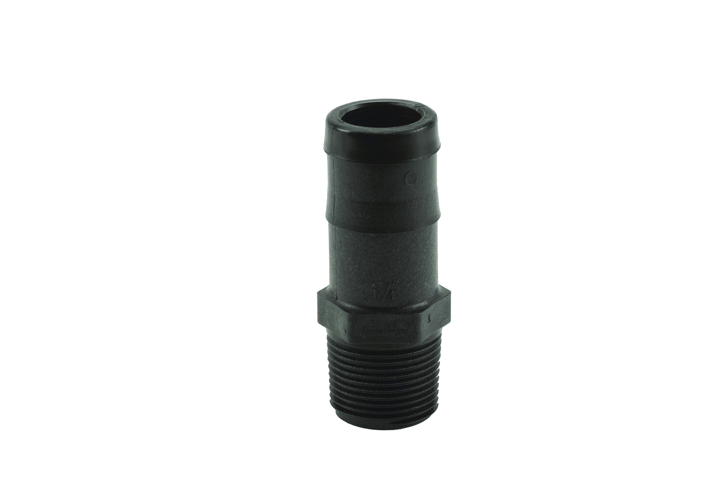 Straight Pipe Fittings: Male Thread 1 x 1.25 Inch Hose Shank