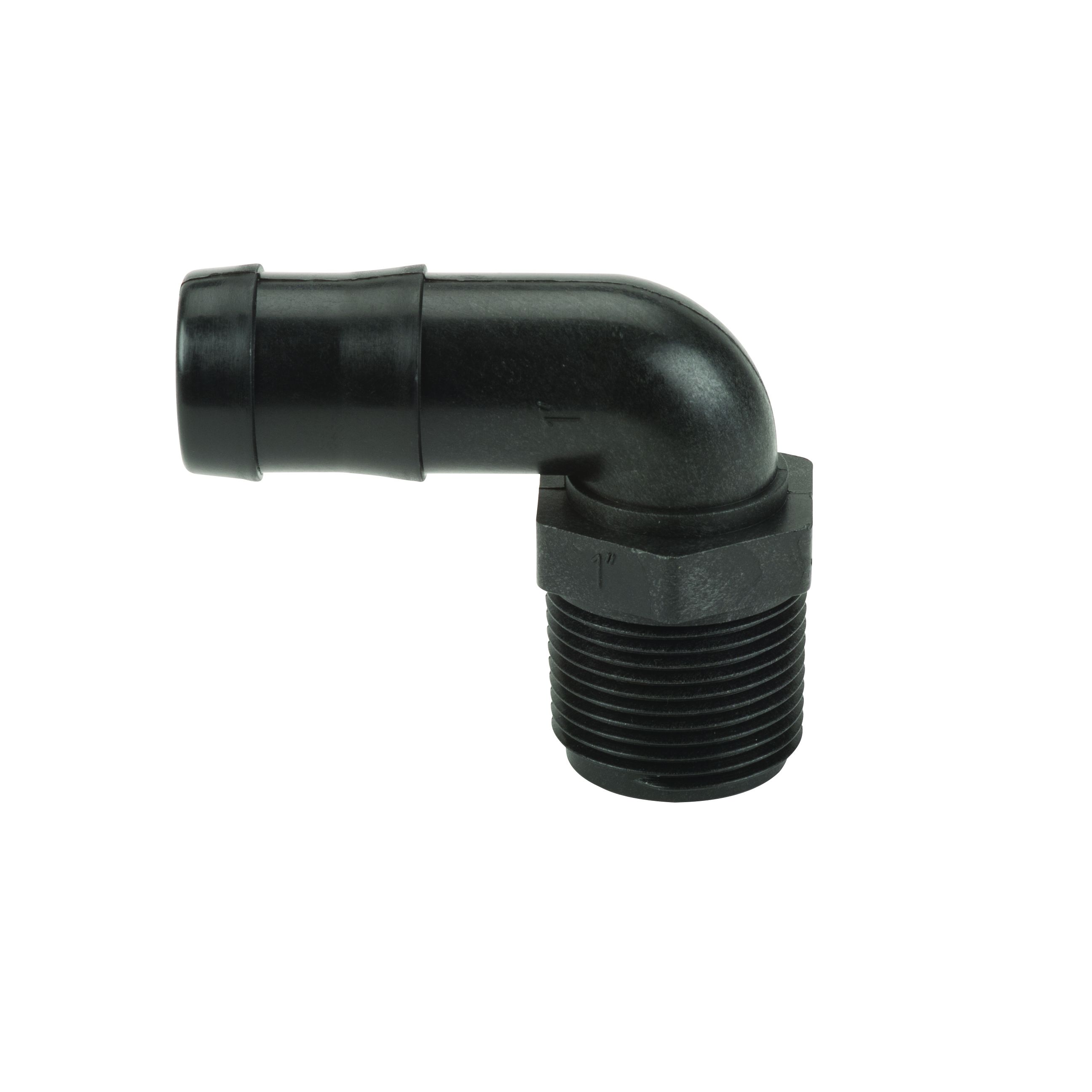 Pipe Fittings: MPT 1 x 1 Inch Hose Shank 90 Degree