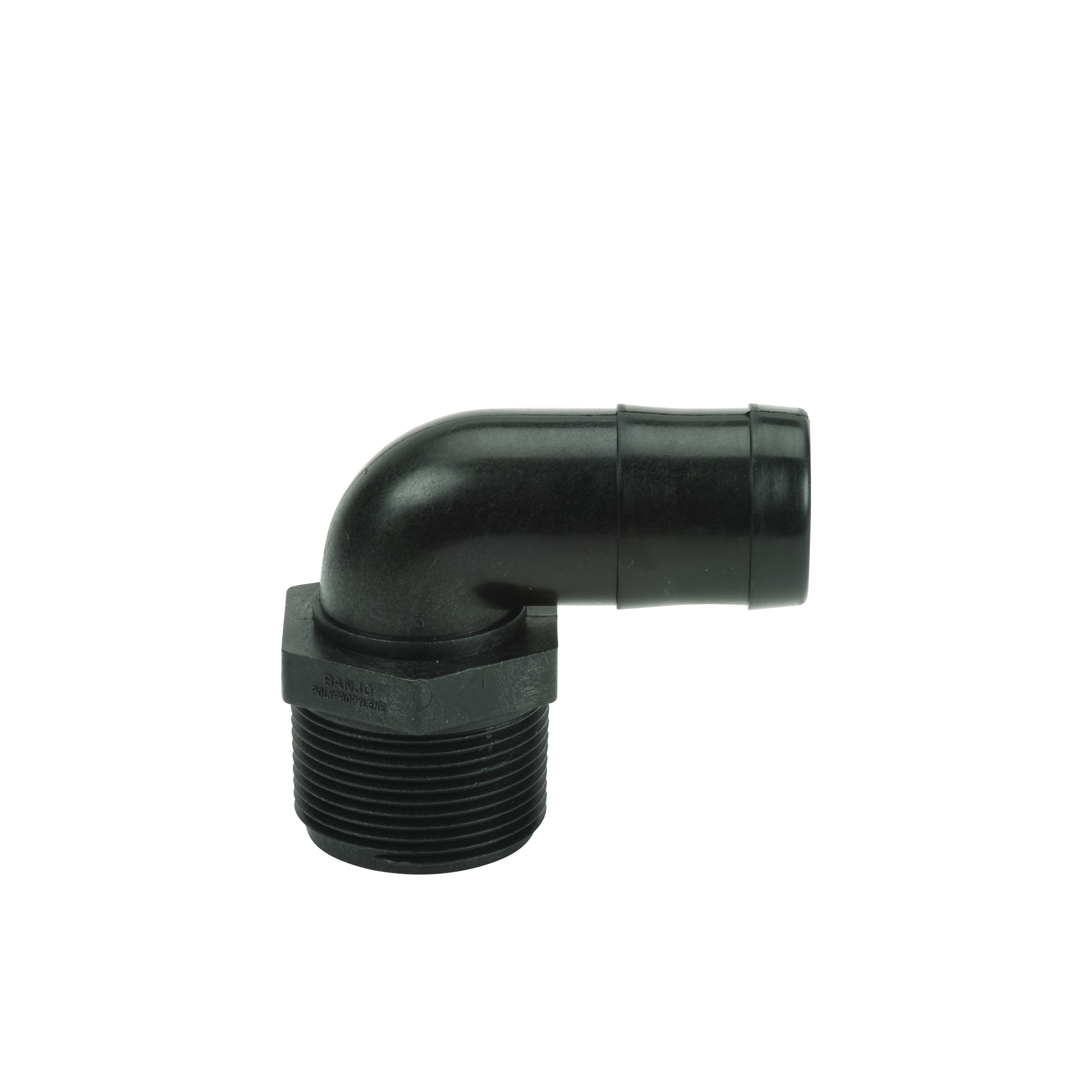 Pipe Fittings: MPT 1.25 x 1.25 Inch Hose Shank 90 Degree