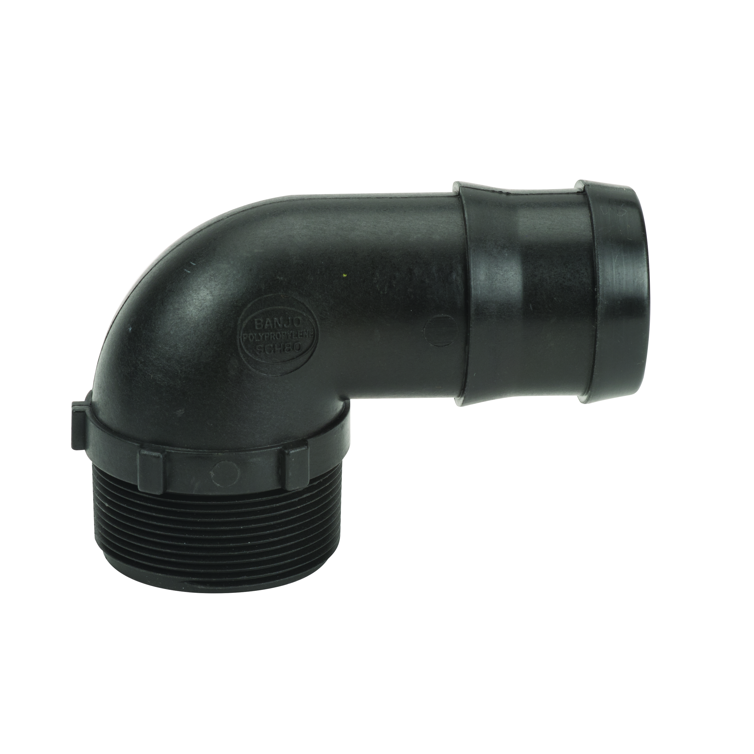 Pipe Fittings: MPT 2 x 2 Inch Hose Shank 90 Degree