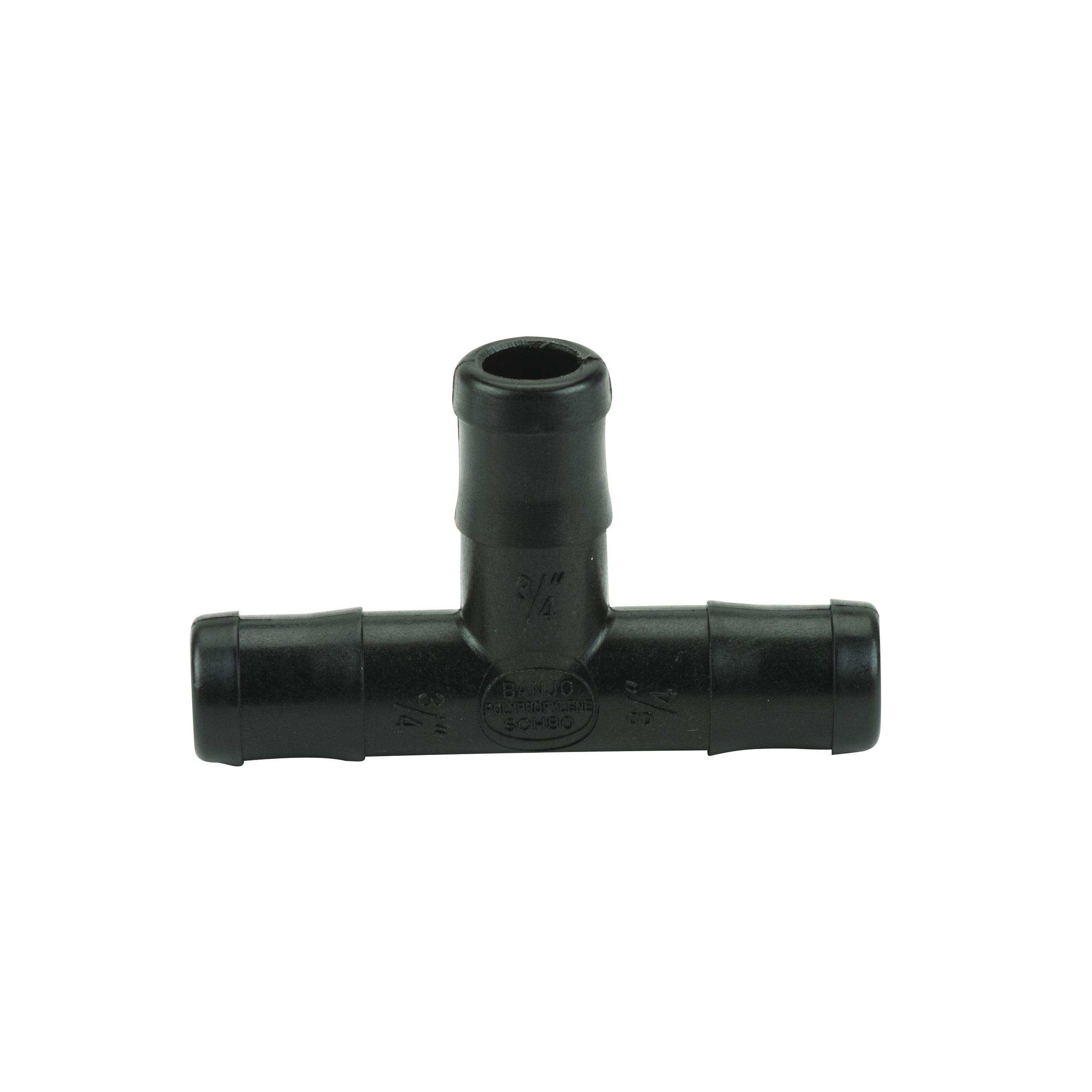 Pipe Fittings: Hose Barb Tee .75 Inch Not Threaded