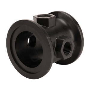 2" X 2" Full Port Flange X 3" Long With ˝" Gauge Port