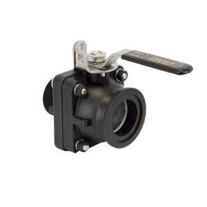 2" Full Port Manifold Stubby Valve Male NPT X Flange With SS Ball, Stem & Handle