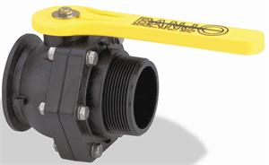 3" PP BOLTED SP "STUBBY VALVE"3" MANIFOLD FLG X 3" MALE NPT