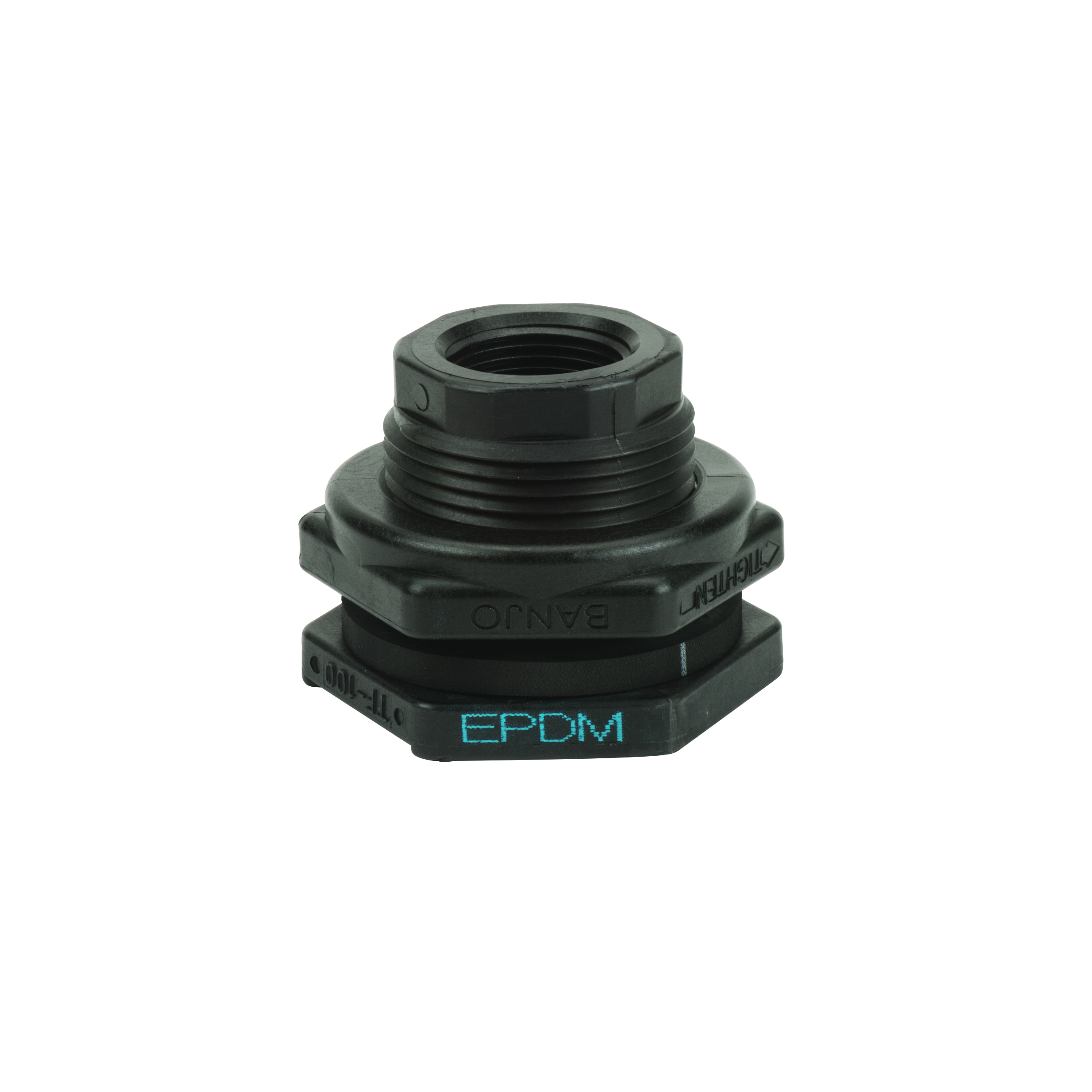 Bulkhead Tank Fittings: Flange Assembly EPDM 1 Inch Poly