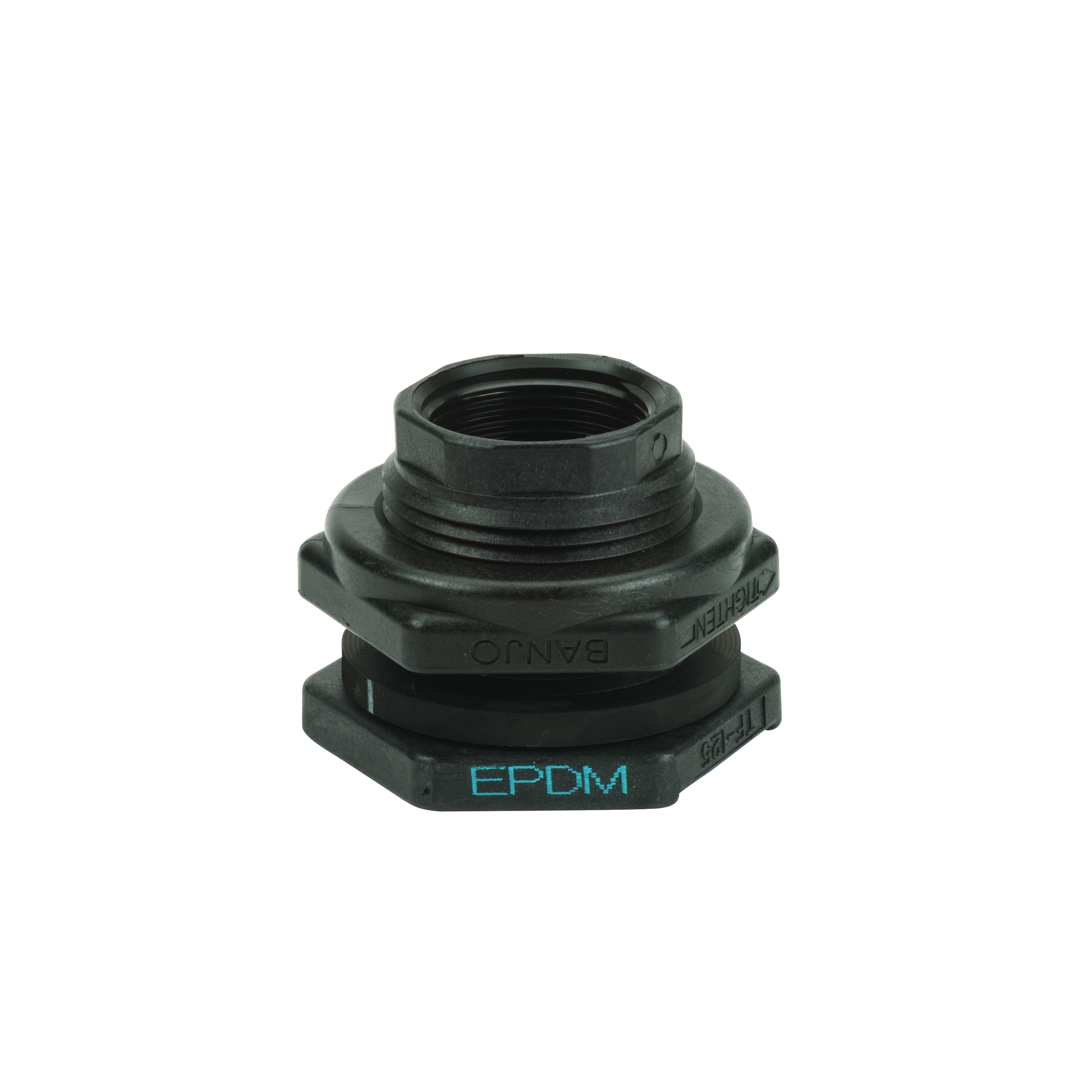 Bulkhead Tank Fittings: Flange Assembly EPDM 1.25 Inch Poly