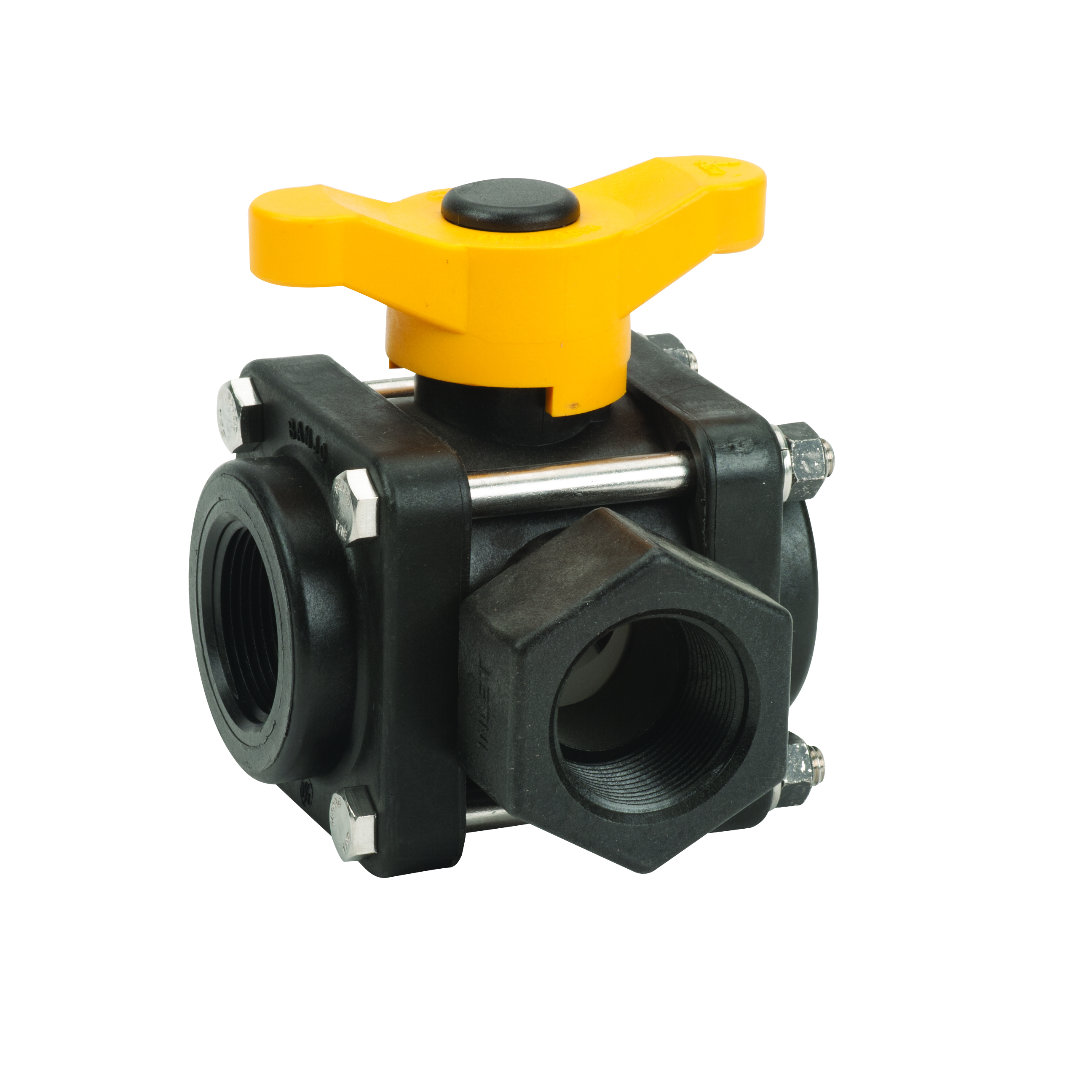 3 Way Valve: Full Port Side Load 1 .25 x 1 .25 Inch