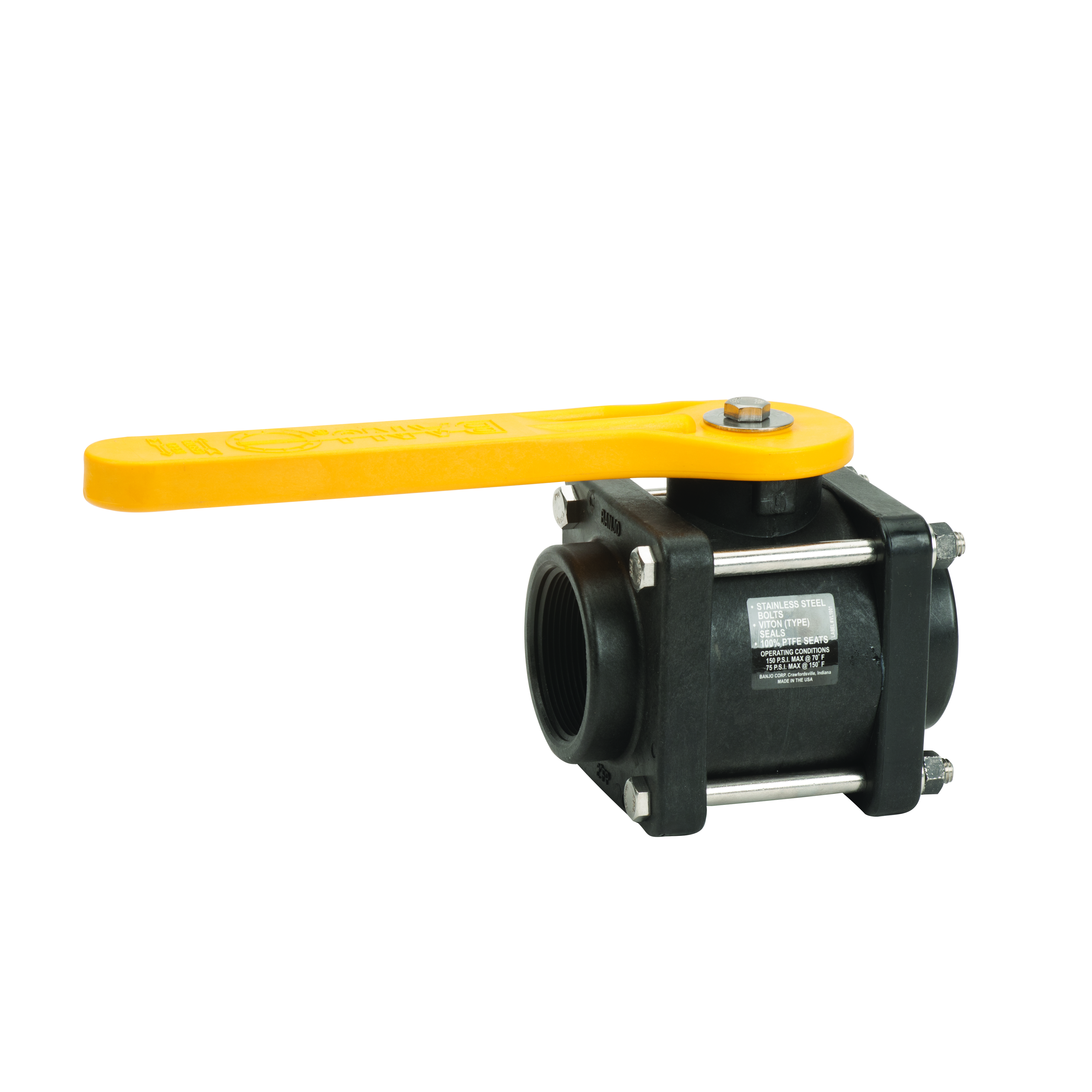 Polypropylene Valve: Full Port Females NPT 2 Inch