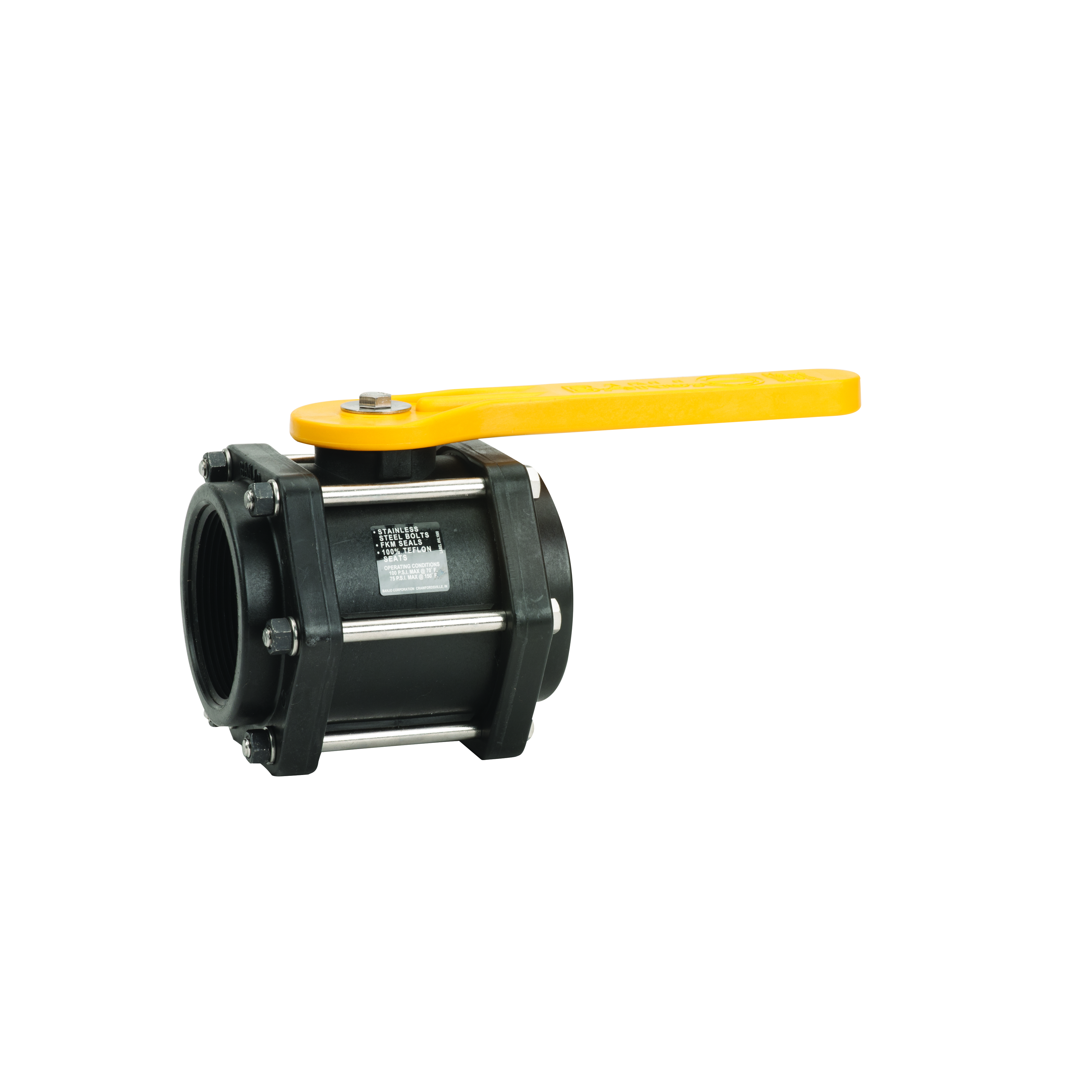 Polypropylene Valve: Standard Port 3x 2.5 Inch