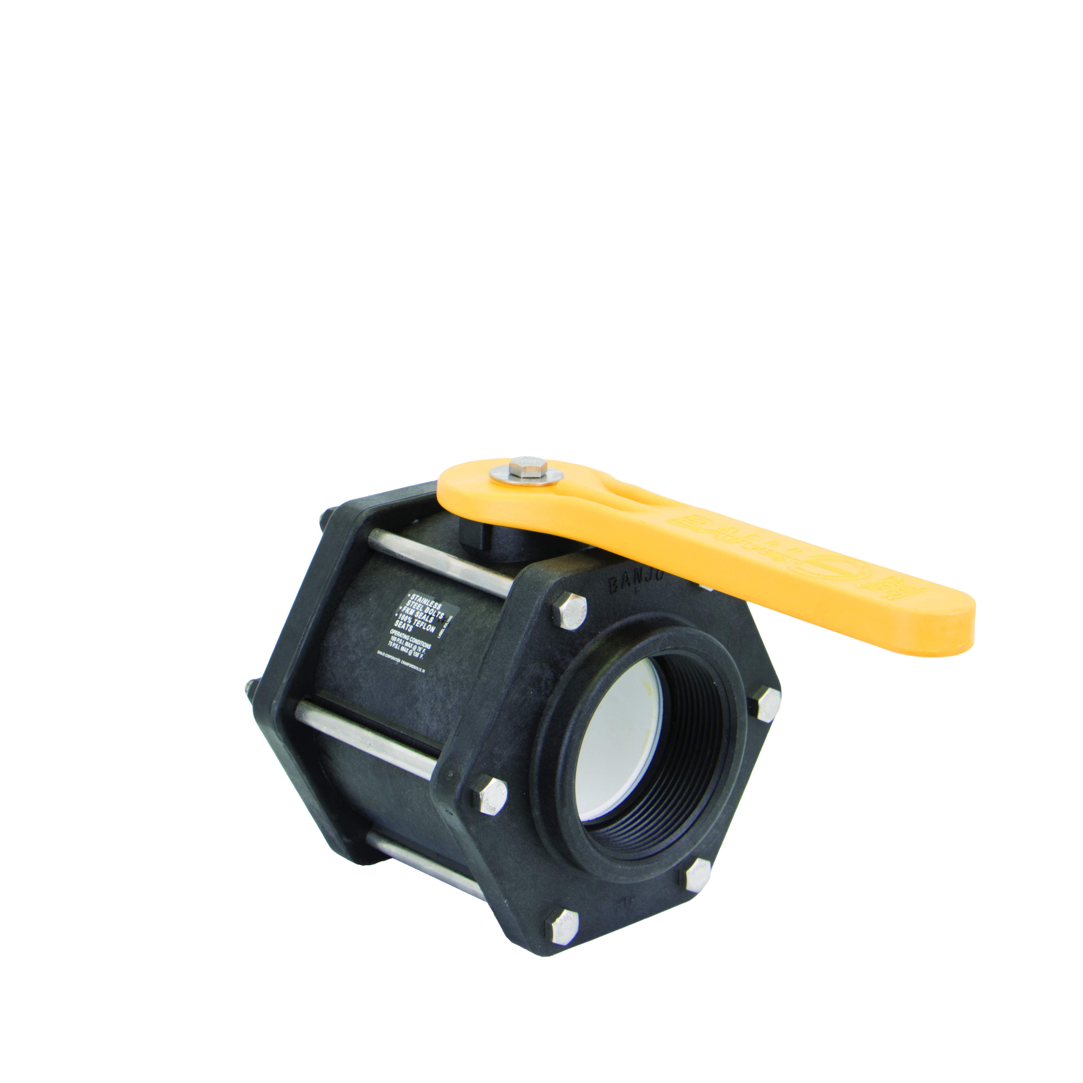 Polypropylene Valve: Full Port 3 x 3 Inch