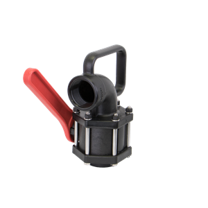 2" PP FULL PORT BALL VALVE WITH ANGLE HOSE END