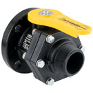 2" PP FULL PORT ANSI FLANGE VALVE 2"MALE ADPTX2"ANSI FLANG