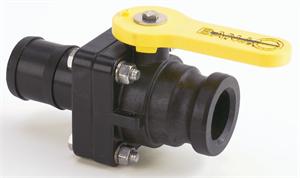 2" PP BOLTED SP "STUBBY VALVE"2" MALE ADPT X 2" HOSE BARB