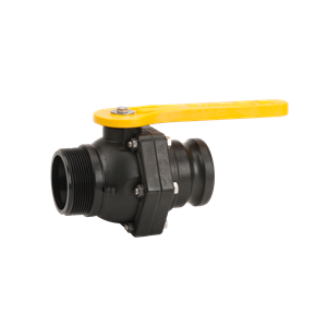 3" PP BOLTED SP "STUBBY VALVE"3" MALE ADPT X 3" MALE THR