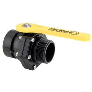 3" PP BOLTED SP "STUBBY VALVE"3"MALE THR X 3" FEMALE THR