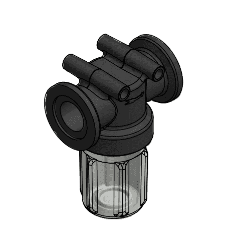 MLSTM100HBC, 1" T-STRAINER CLEAR BOWL (SCREEN SOLD SEPARATELY)